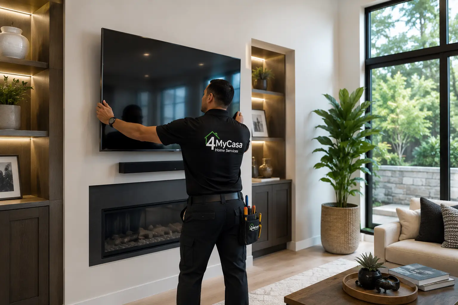 Professional TV mounting and wall mount installation services in San Antonio by 4MyCasa